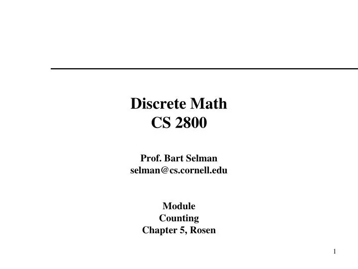 discrete math cs 2800