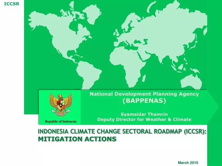 national development planning agency bappenas syamsidar thamrin deputy director for weather climate