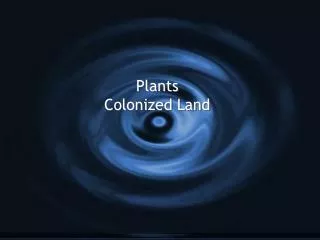 Plants Colonized Land