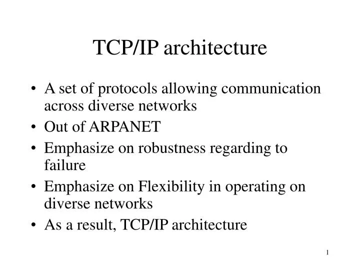 tcp ip architecture