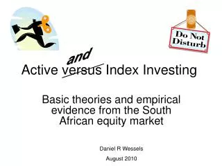 Active versus Index Investing