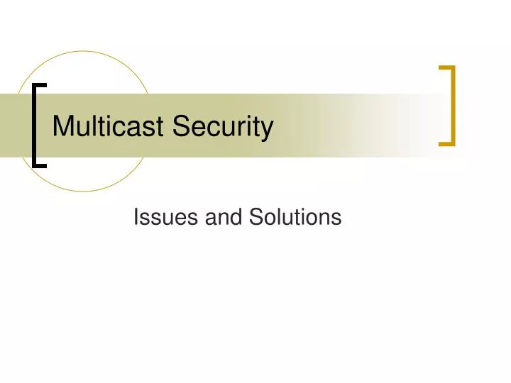 multicast security