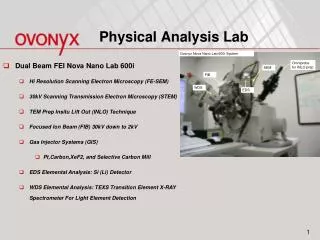 Physical Analysis Lab
