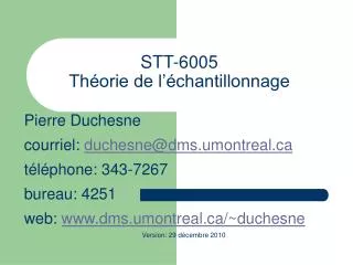 stt 6005 th orie de l chantillonnage