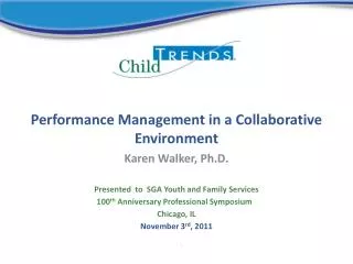 Performance Management in a Collaborative Environment