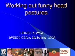 Working out funny head postures
