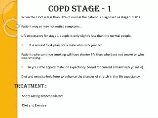 COPD Stage - 1