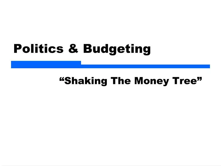 politics budgeting