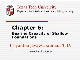 Priyantha Jayawickrama, Ph.D. Associate Professor