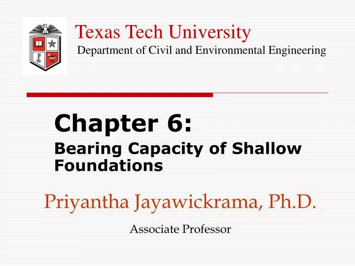priyantha jayawickrama ph d associate professor