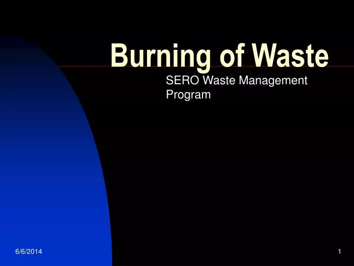 burning of waste