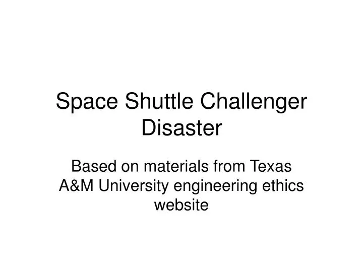 space shuttle challenger disaster