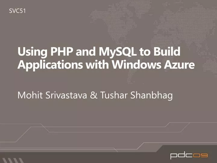 using php and m y sql to build applications with windows azure