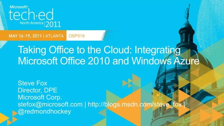 taking office to the cloud integrating microsoft office 2010 and windows azure