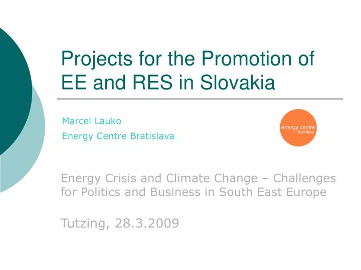 projects for the promotion of ee and res in slovakia
