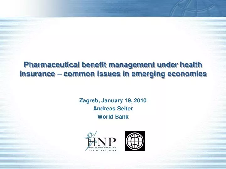 pharmaceutical benefit management under health insurance common issues in emerging economies