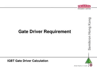IGBT Gate Driver Calculation