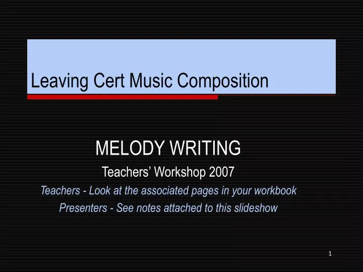 leaving cert music composition