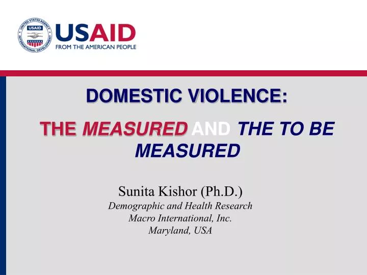 domestic violence the measured and the to be measured