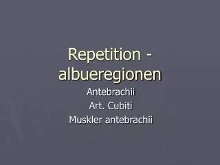 repetition albueregionen