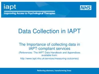 Data Collection in IAPT