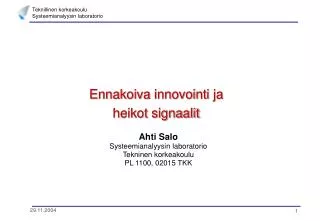 ennakoiva innovointi ja heikot signaalit