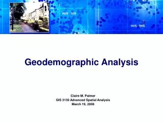 Geodemographic Analysis