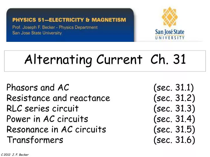 alternating current ch 31