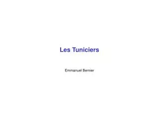 les tuniciers