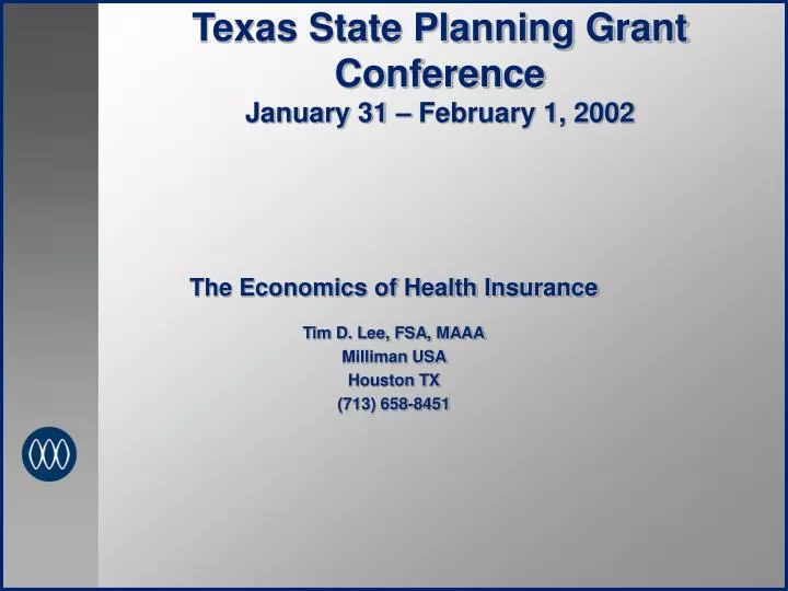 texas state planning grant conference january 31 february 1 2002