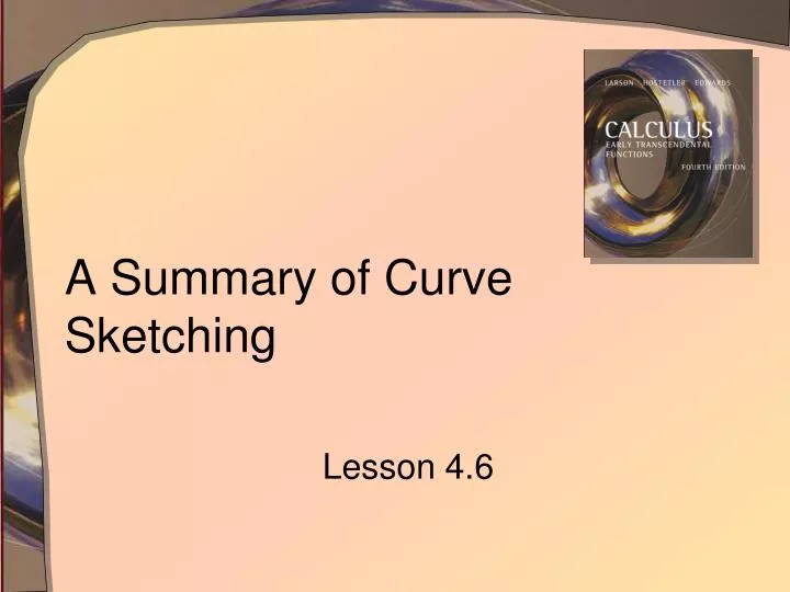a summary of curve sketching