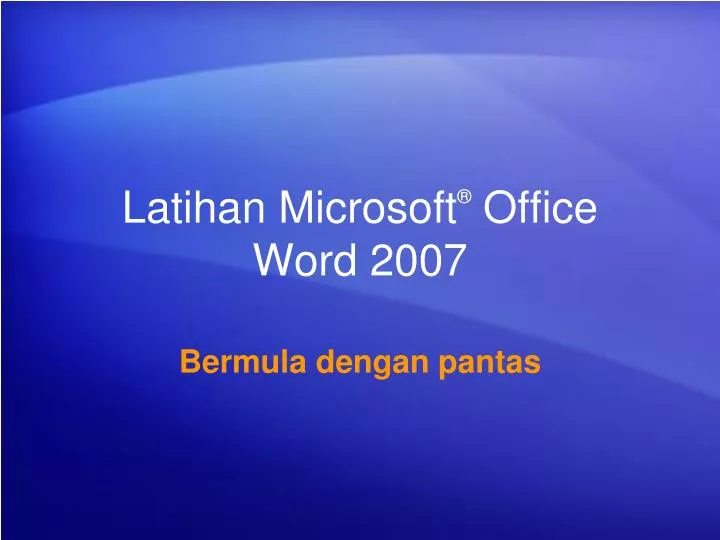 latihan microsoft office word 2007