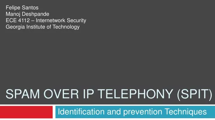 spam over ip telephony spit