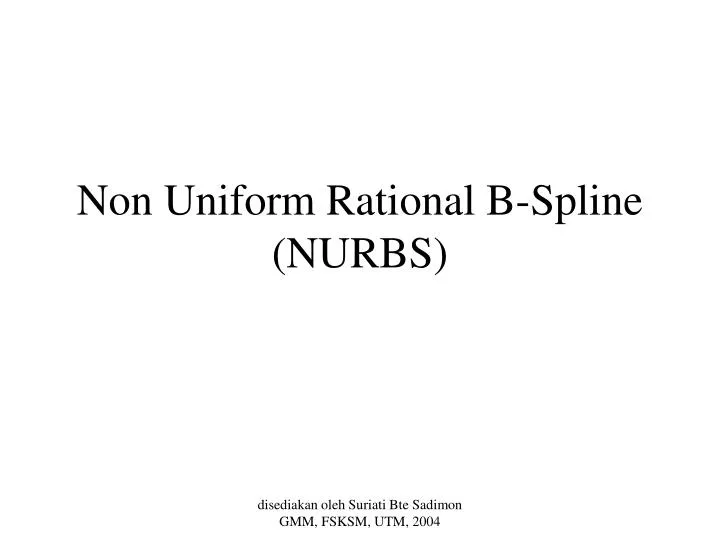non uniform rational b spline nurbs