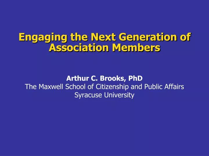 engaging the next generation of association members