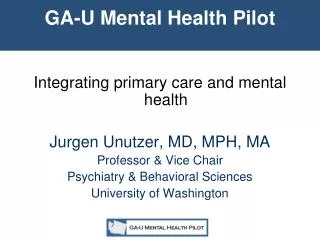 GA-U Mental Health Pilot