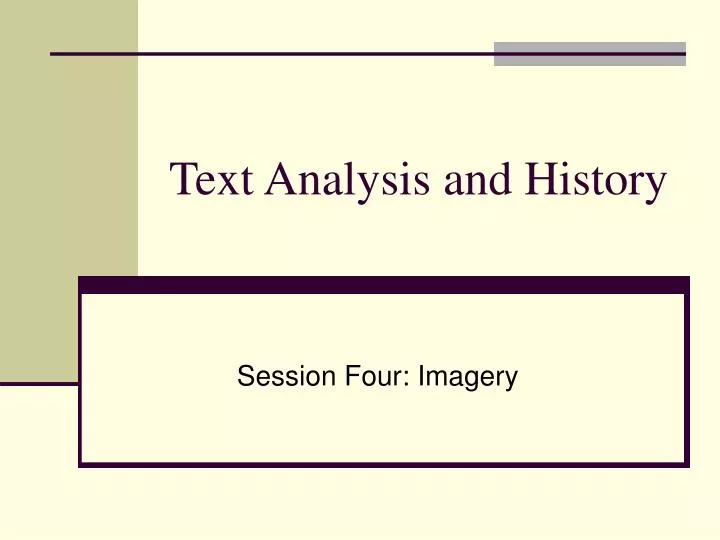 text analysis and history