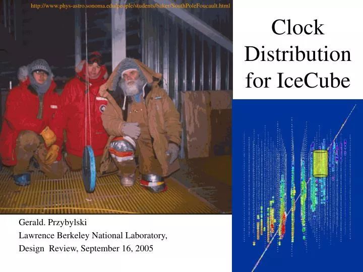 clock distribution for icecube