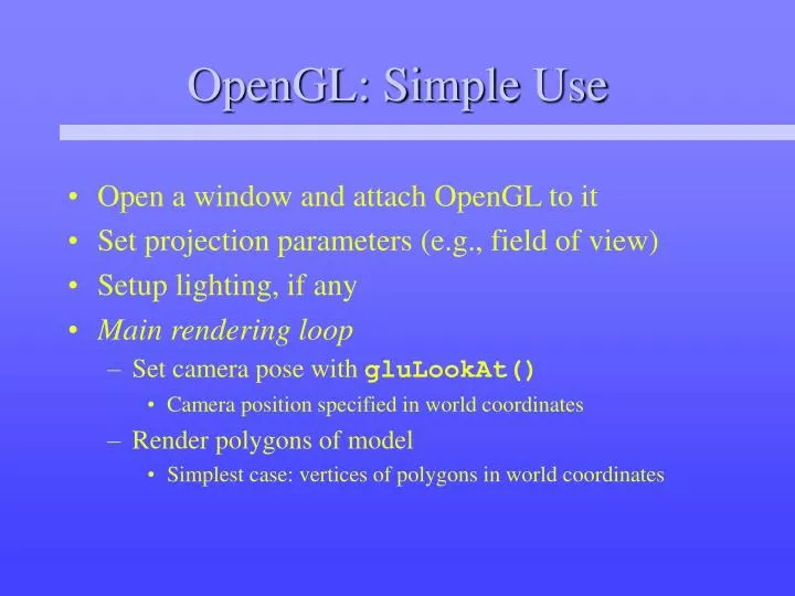 opengl simple use