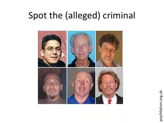 Spot the (alleged) criminal
