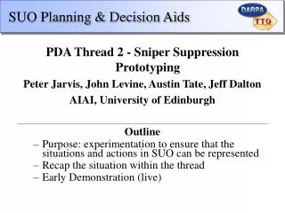 SUO Planning &amp; Decision Aids