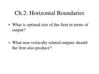 Ch.2: Horizontal Boundaries