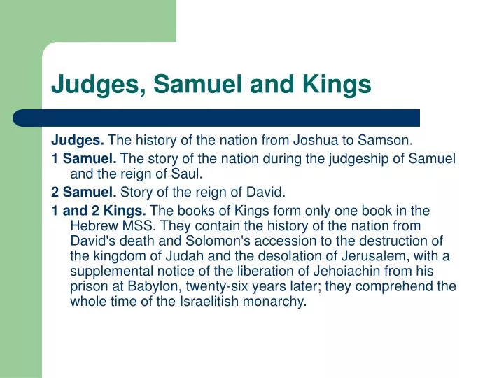 judges samuel and kings