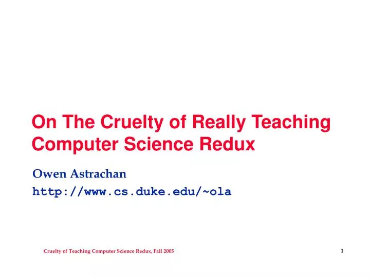 on the cruelty of really teaching computer science redux
