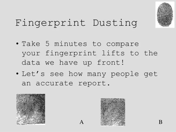 fingerprint dusting