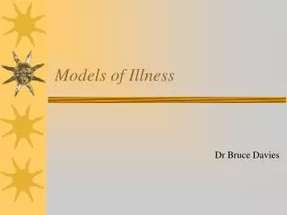 Models of Illness