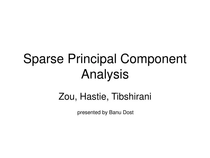 sparse principal component analysis