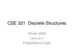 CSE 321 Discrete Structures - slide 1