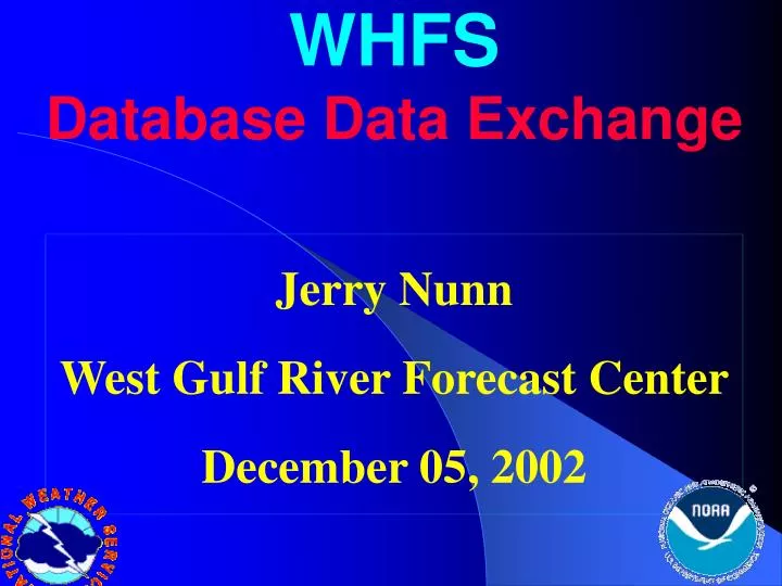 whfs database data exchange