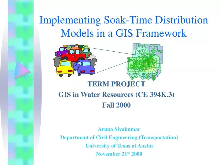 implementing soak time distribution models in a gis framework